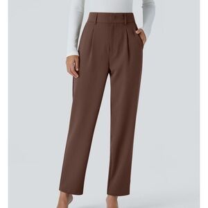 HALARA High-Waisted Pocket Solid Work Tapered Pants